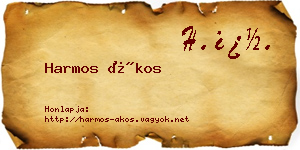 Harmos Ákos névjegykártya